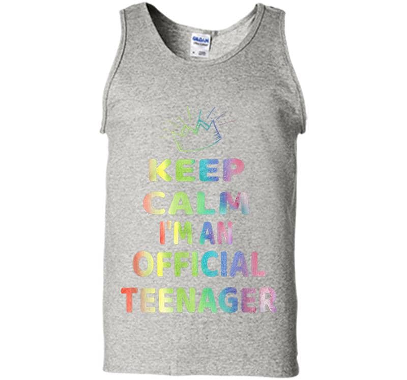 Keep Calm Birthday Official Nager Design 13th Funny Girl Mens Tank Top