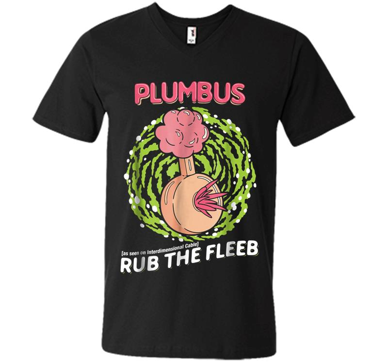 Mademark X Rick And Morty - Plumbus - Rub The Fleeb V-neck T-shirt