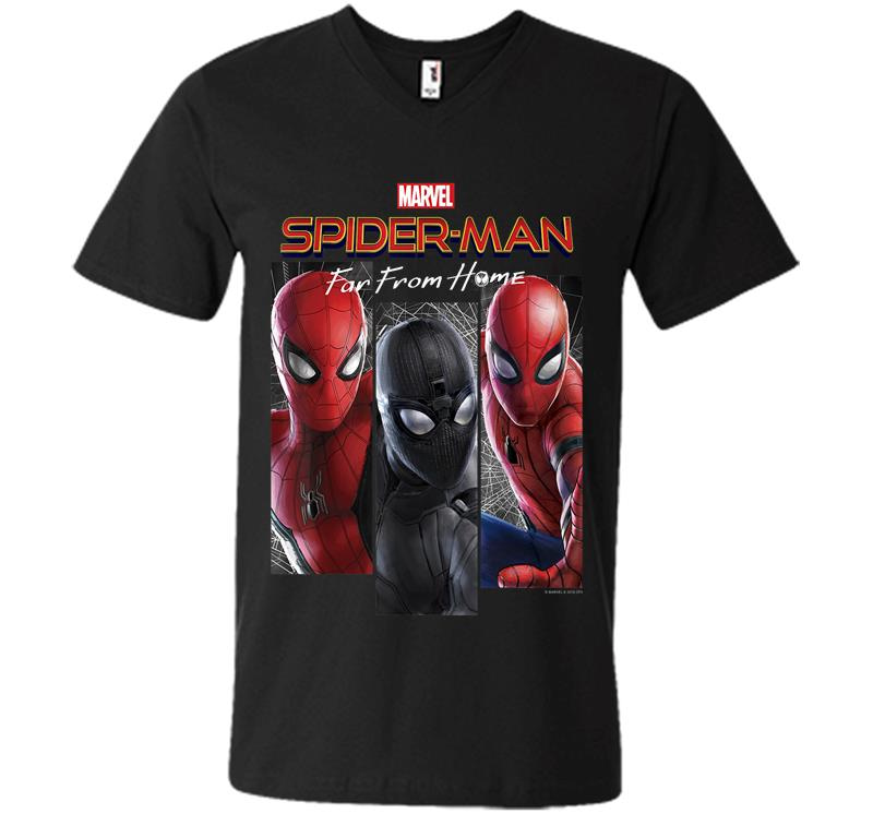 Marvel Spider-man Far From Home Suit Panel Logo V-neck T-shirt