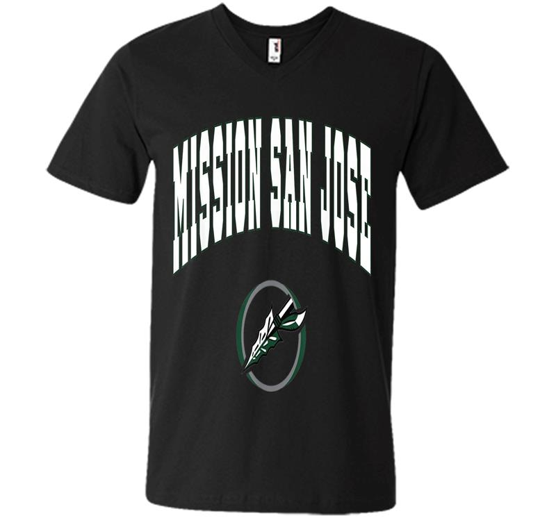 Mission San Jose High School Warriors C2 V-neck T-shirt