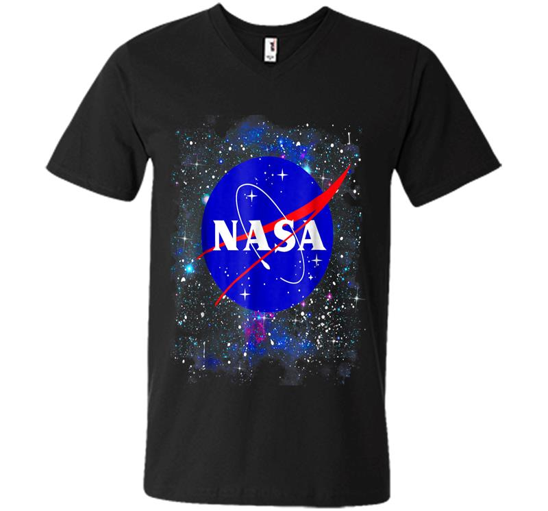 Nasa Official Logo In The Stars Graphic V-neck T-shirt