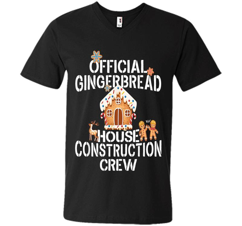 Official Gingerbread House Construction Crew Decorating V-neck T-shirt