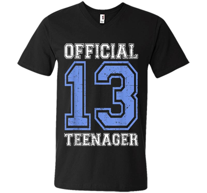 Official Nager - Blue 13th Birthday Boy V-neck T-shirt