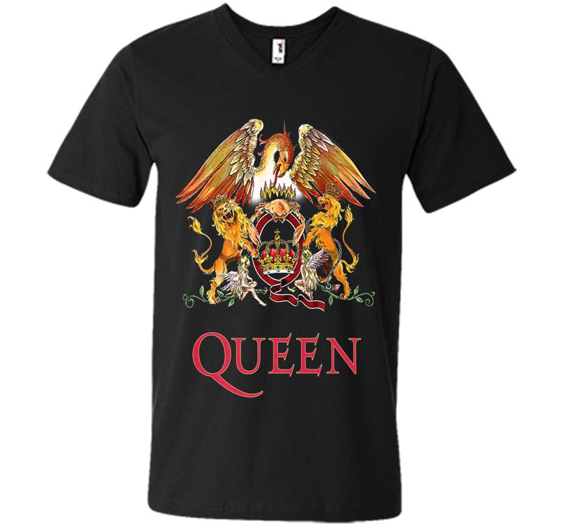 Queen Official Classic Crest Premium V-neck T-shirt