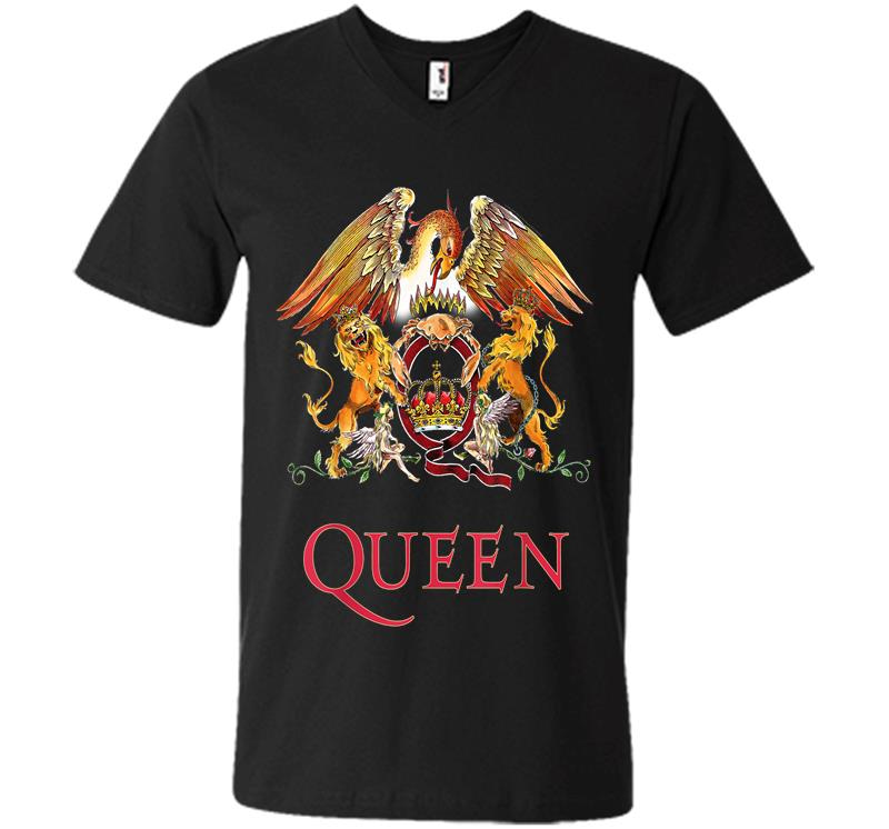 Queen Official Classic Crest V-neck T-shirt