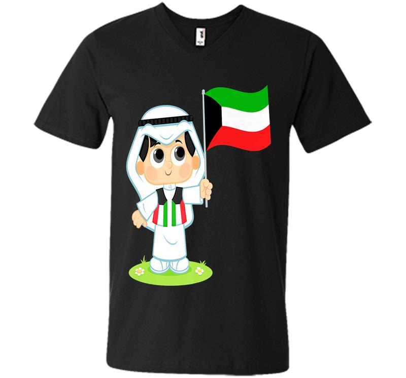 Stylish Design With Kuwaiti Kid In Official Wear Premium V-neck T-shirt