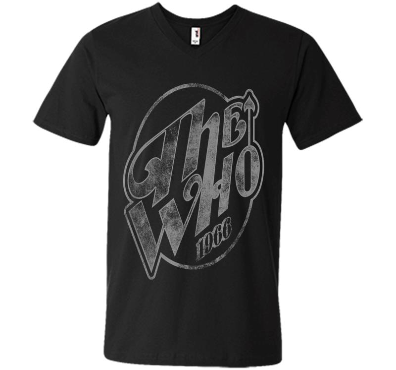 The Who Official Vintage Faded Logo 1966 V-neck T-shirt