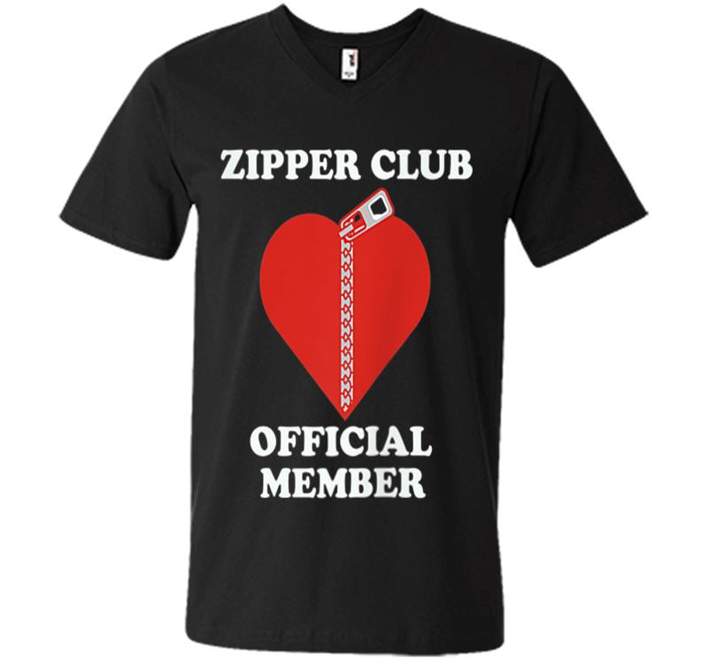 Zipper Club Official Member Open Heart Surgery V-neck T-shirt