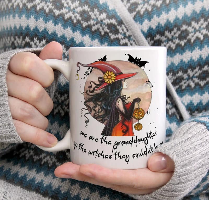 Scary Witch We Are The Granddaughter Halloween Gift Idea Mug