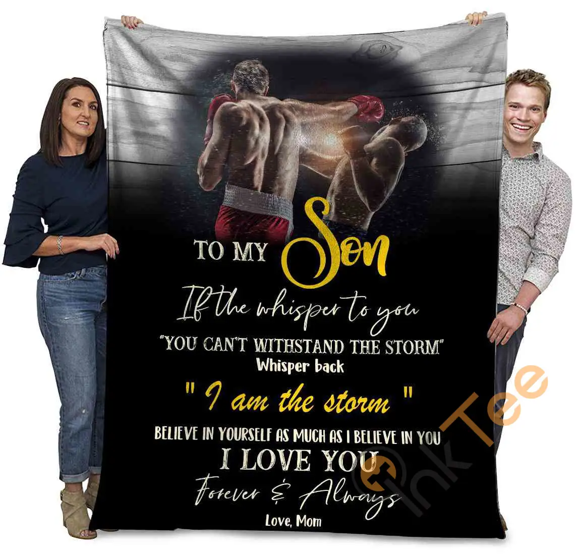 Boxing Mom To My Son Believe In Yourself As Much As I Believe In You I Love You Ultra Soft Cozy Plush Fleece Blanket