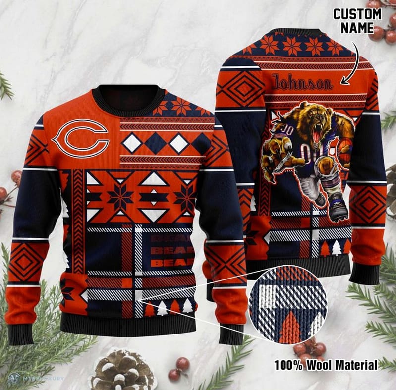 Personalized Chicago Bears Ugly Sweater