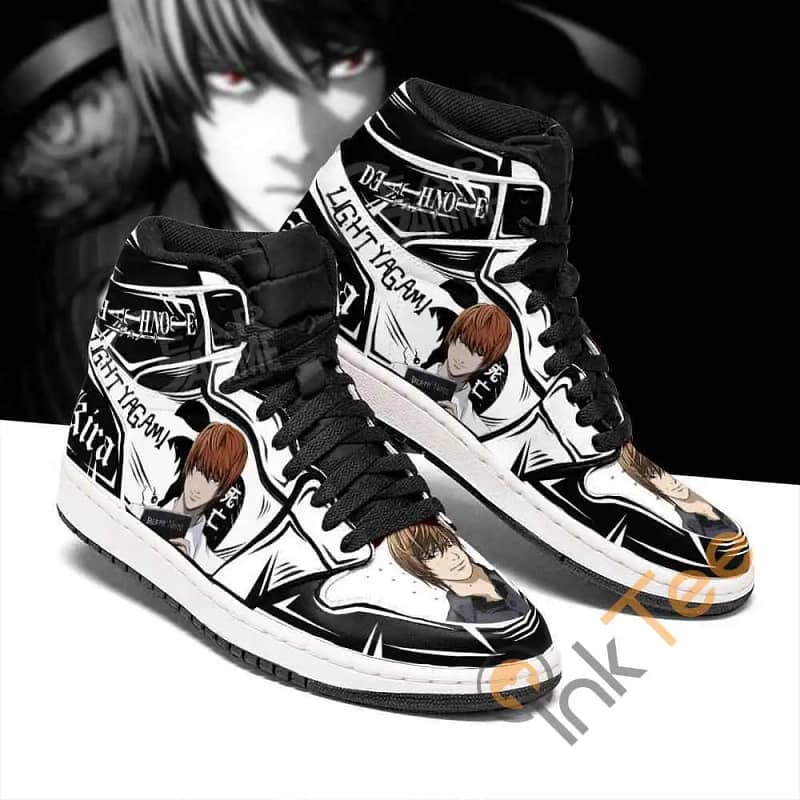 Light Yagami Custom Death Note Sneakers Anime Air Jordan Shoes