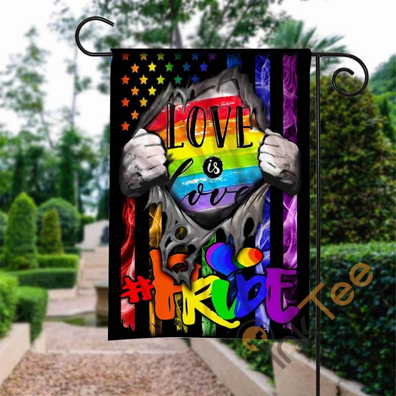 Custom Lgbt Pride Love Is Love Garden Flag