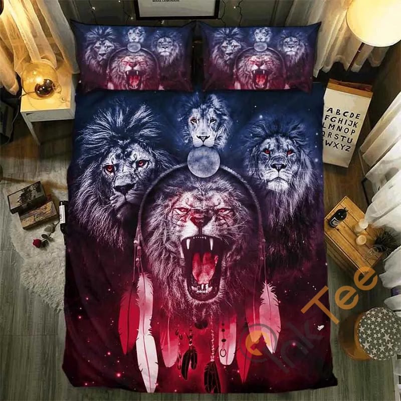 Custom Lion Dreamcatcher Moon Quilt Bedding Sets