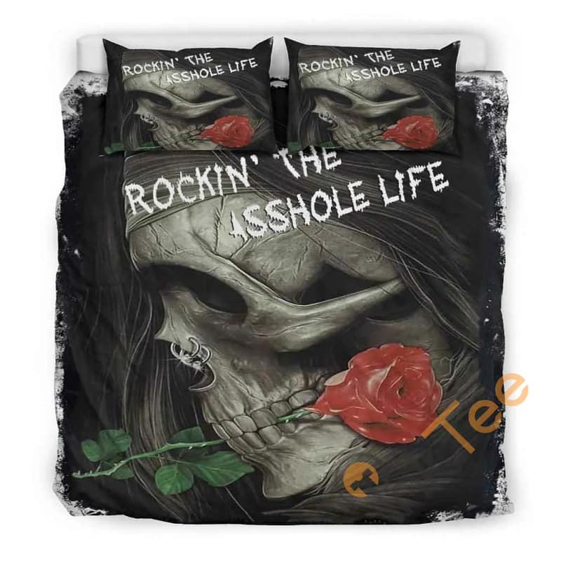 Custom Sugar Skull Rockin The A Hole Life Quilt Bedding Sets
