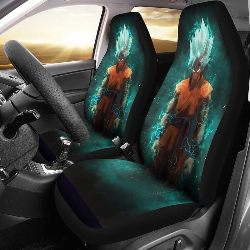 Goku Blue 4 Car Seat Covers