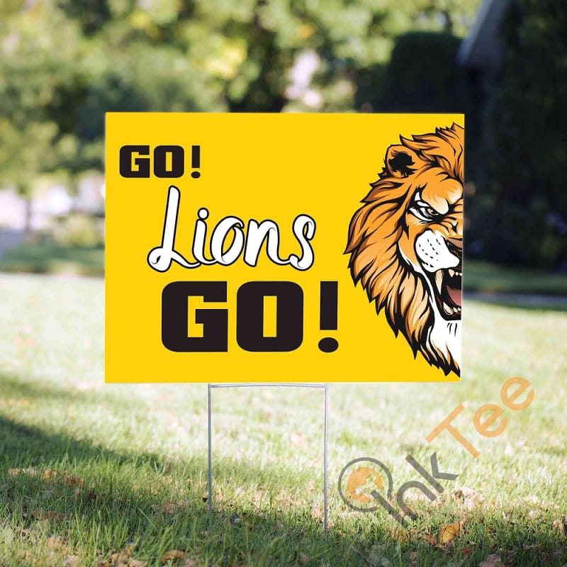 Lions Sports Mascot Yard Sign