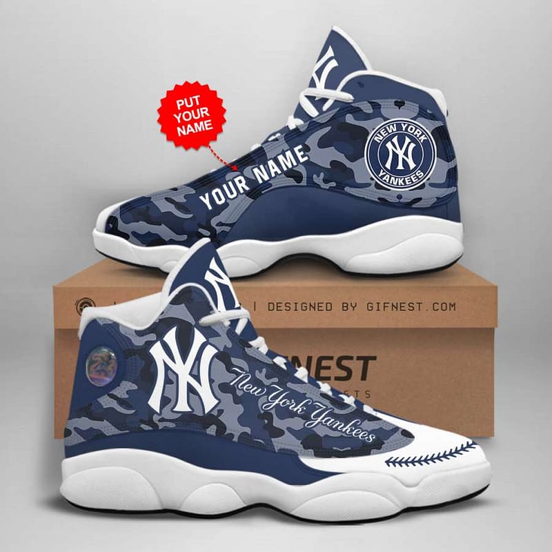New York Yankees Custom No113 Air Jordan Shoes