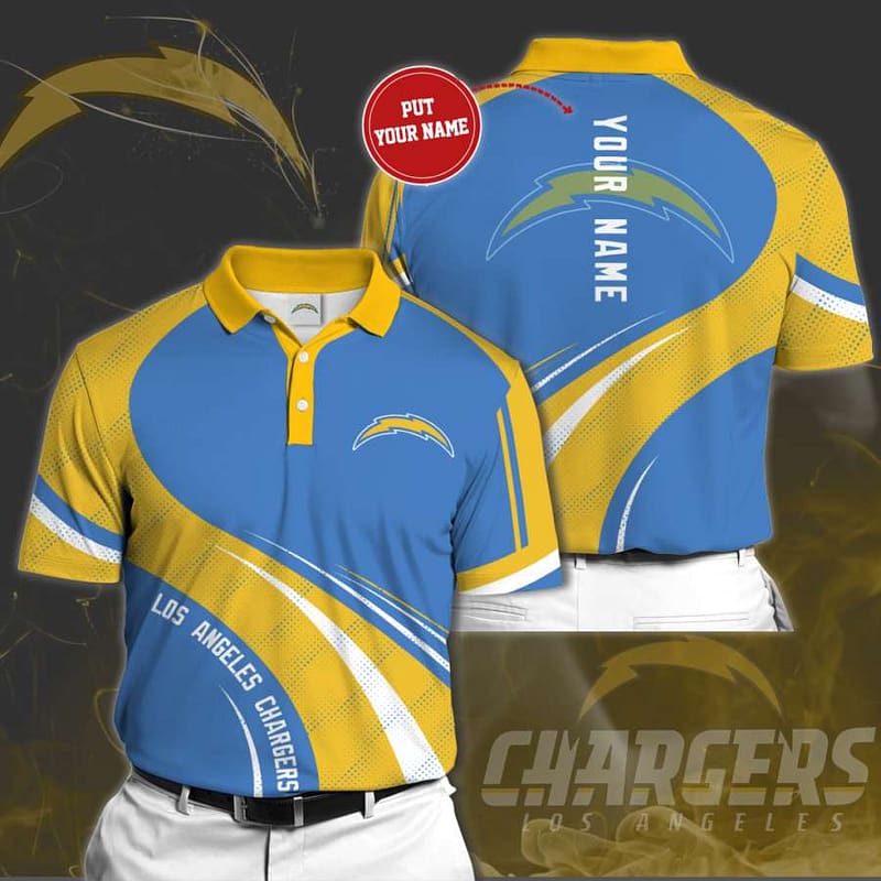 Personalized Los Angeles Chargers No112 Polo Shirt