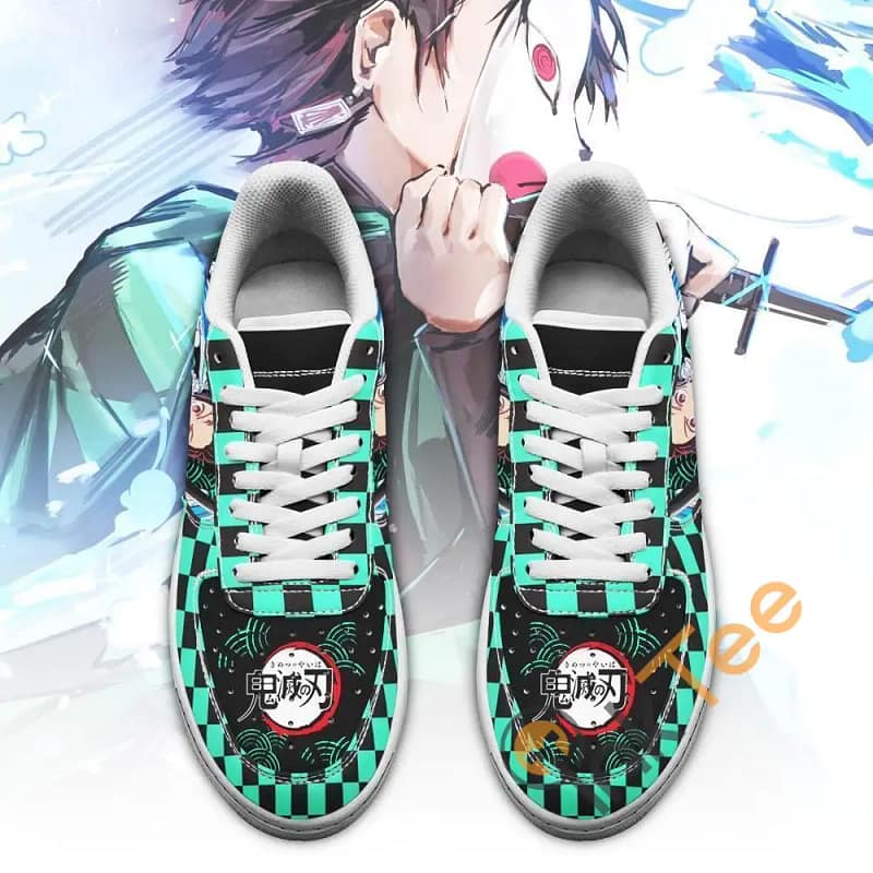 Tanjiro Custom Demon Slayer Anime Fan Amazon Nike Air Force Shoes