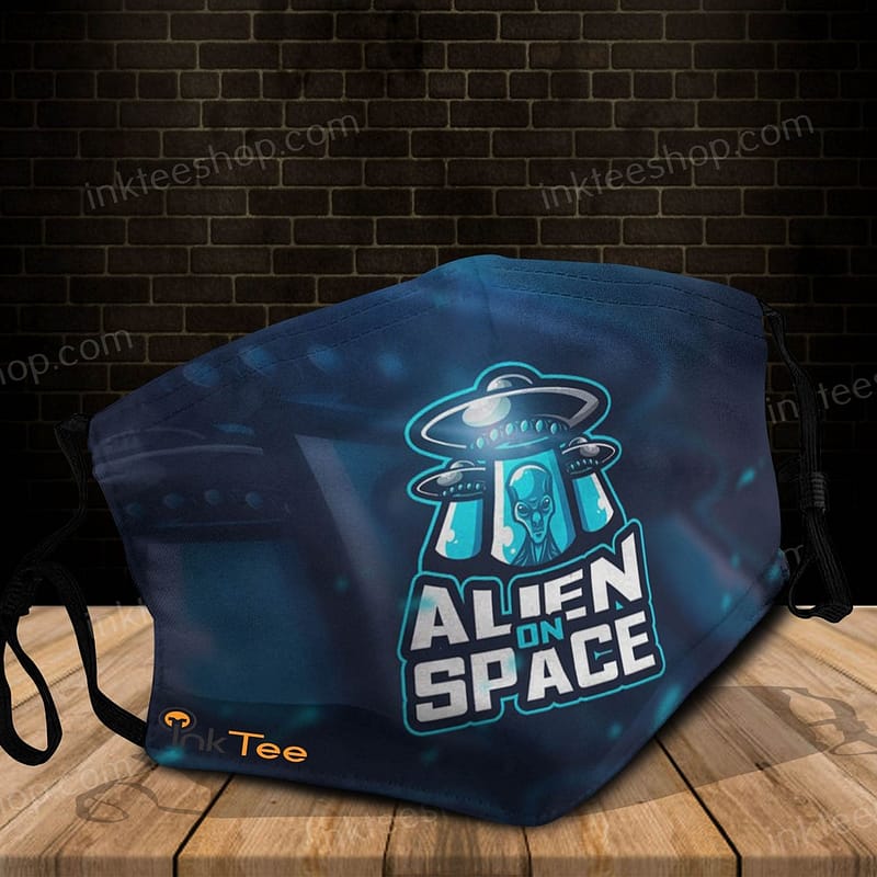 Alien Space Mascot For Esports Fans Logo Face Mask