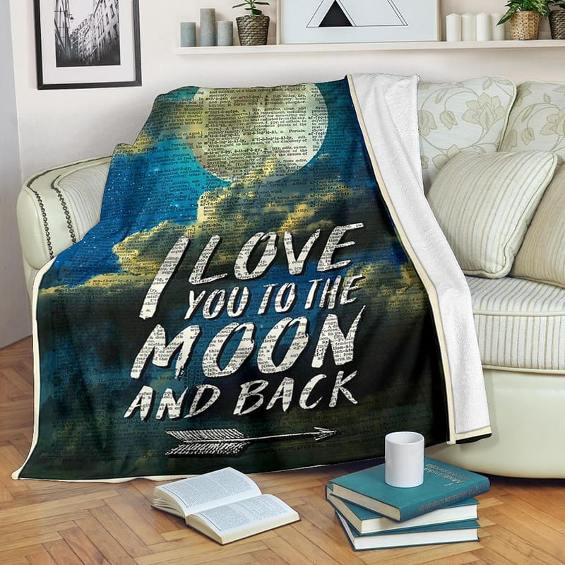 Amazon Best Seller I Love You To The Moon And Back Fleece Blanket
