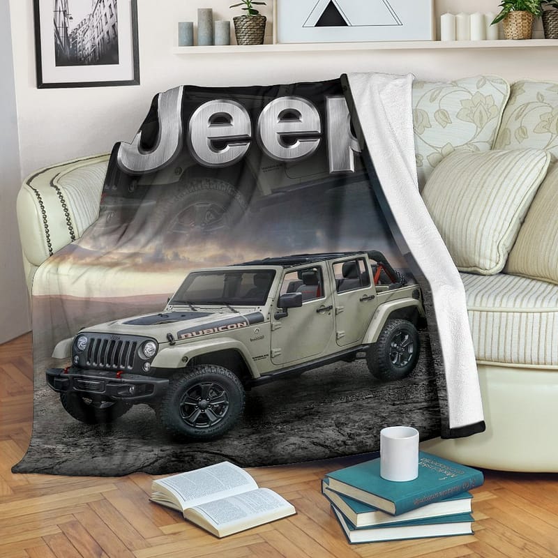 Amazon Best Seller Jeep Wrangler Funny Who Loves Jeep Fleece Blanket
