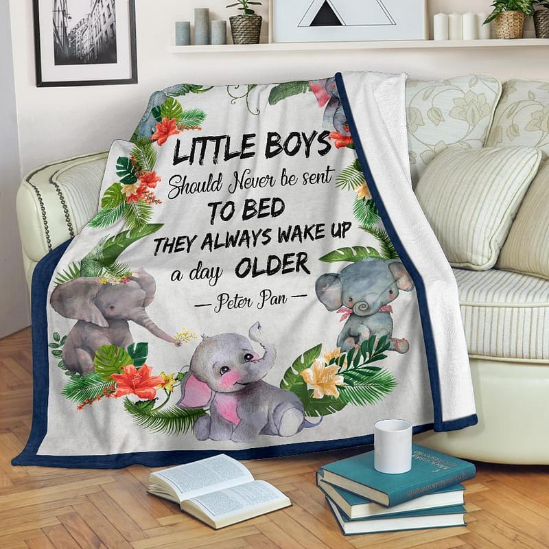 Amazon Best Seller Little Boys Elephant Fleece Elephant Lover Fleece Blanket