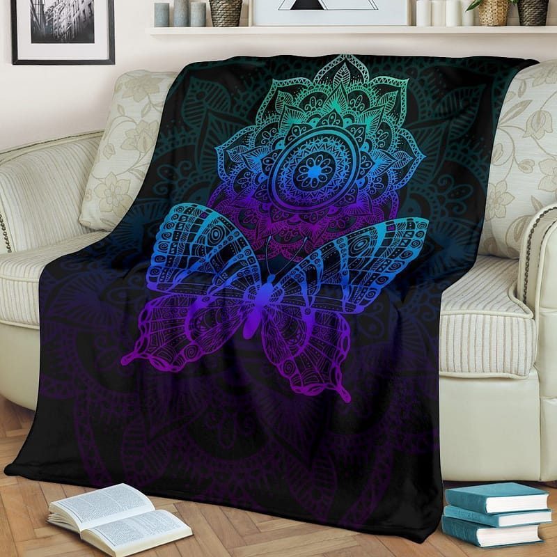 Amazon Best Seller Mandala Butterfly Amazing Fleece Blanket