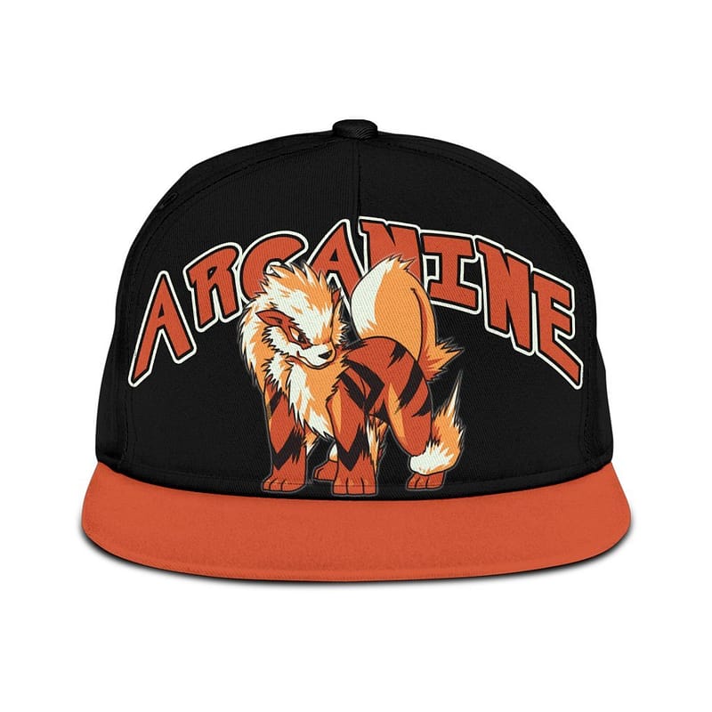 Arcanine Snapback Pokemon Anime Fan Classic Cap