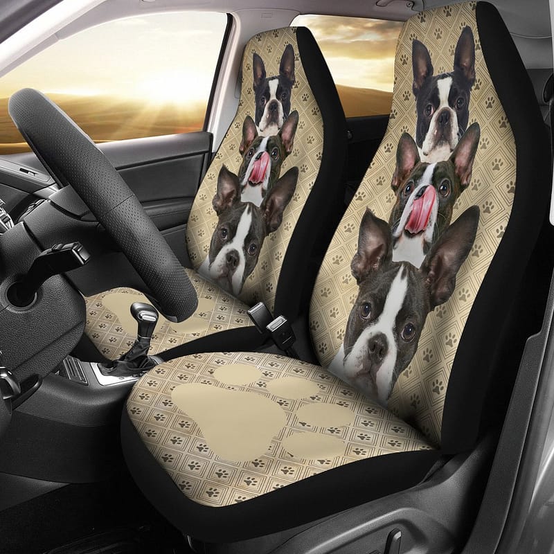 Boston Terrier Dog For Fan Gift Sku 1612 Car Seat Covers