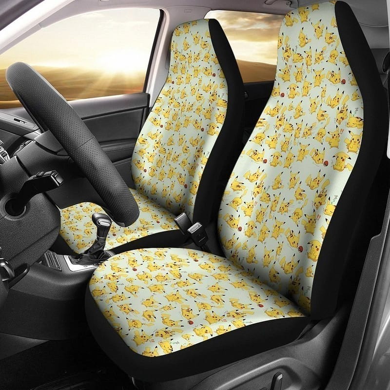Pikachu Different Expressions Pokemon For Fan Gift Sku 1492 Car Seat Covers