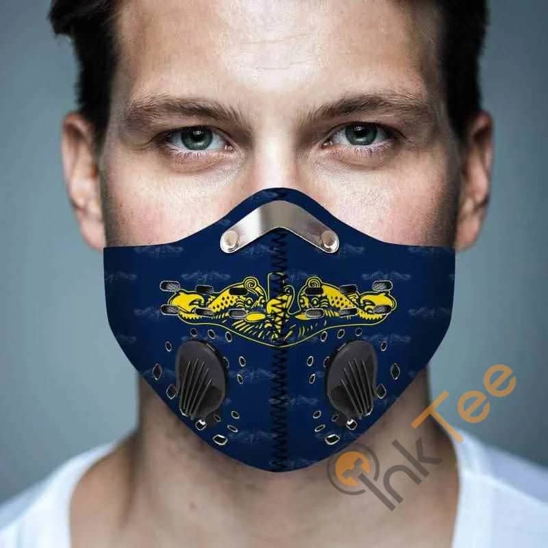 Us Navy Submarine Flag Filter Activated Carbon Pm 2.5 Fm Face Mask
