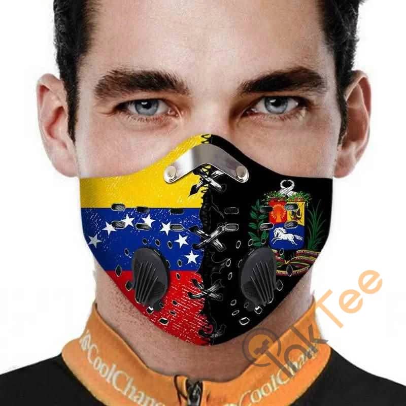 Venezuela Flag Filter Activated Carbon Pm 2.5 Fm Face Mask