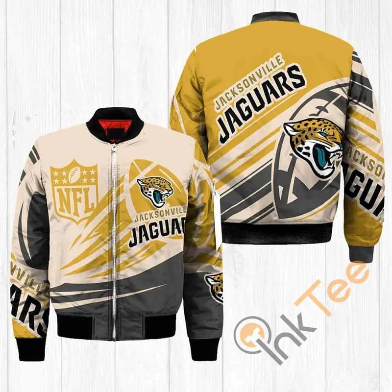 Jacksonville Jaguars NFL Balls  Apparel Best Christmas Gift For Fans Bomber Jacket