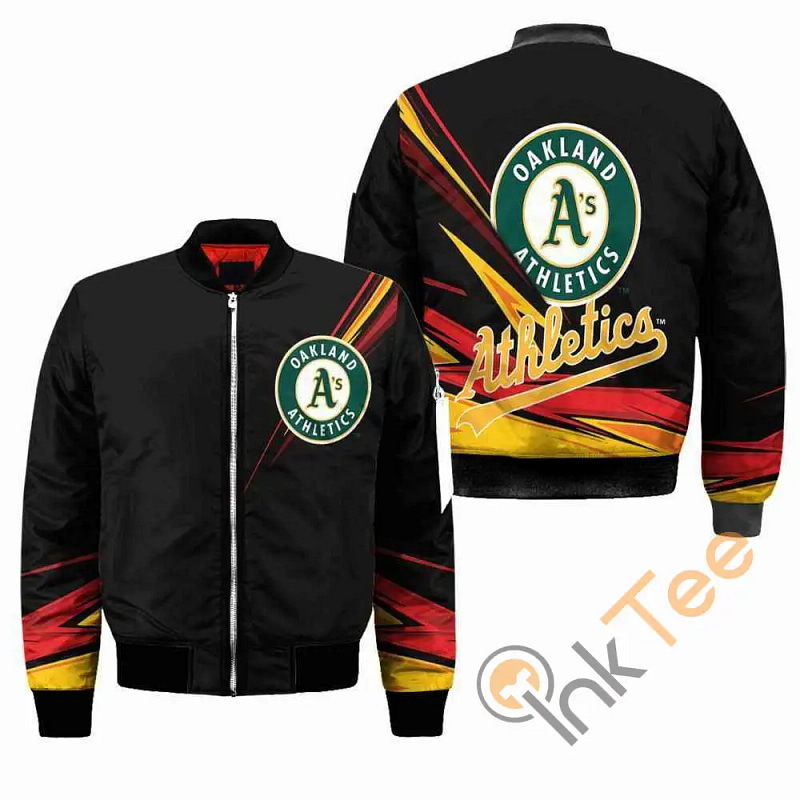 Oakland Athletics MLB Black  Apparel Best Christmas Gift For Fans Bomber Jacket