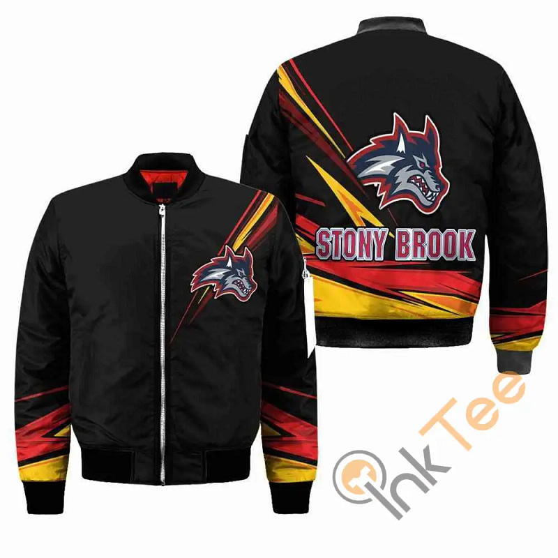 Stony Brook Seawolves NCAA Black  Apparel Best Christmas Gift For Fans Bomber Jacket