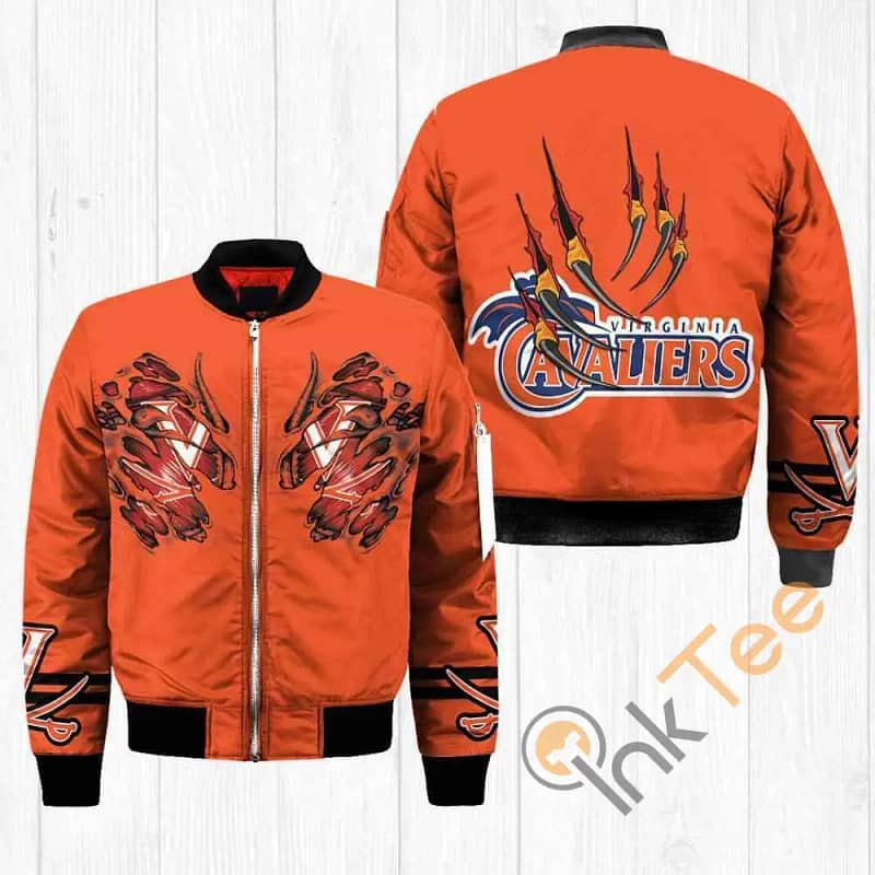Virginia Cavaliers NCAA Claws  Apparel Best Christmas Gift For Fans Bomber Jacket