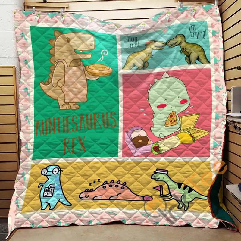 Auntiesaurus And Baby  Blanket TH1707 Quilt