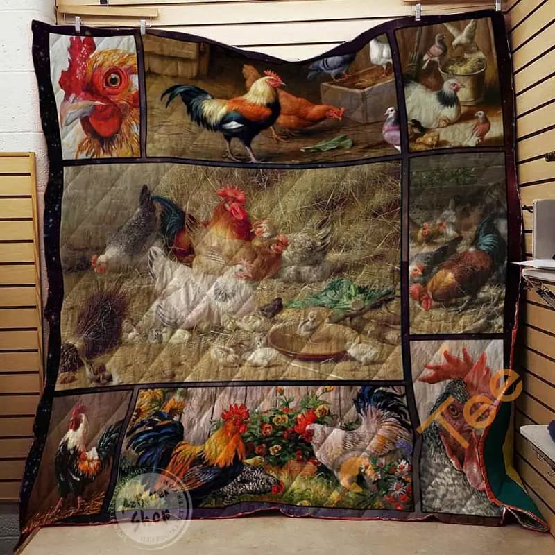 Farm Chicken Colors  Blanket TH1707 Quilt