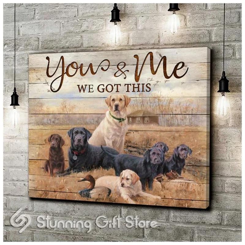 Golden Retriever You & Me We Got This (Dog Family) Unframed / Wrapped Canvas Wall Decor Poster