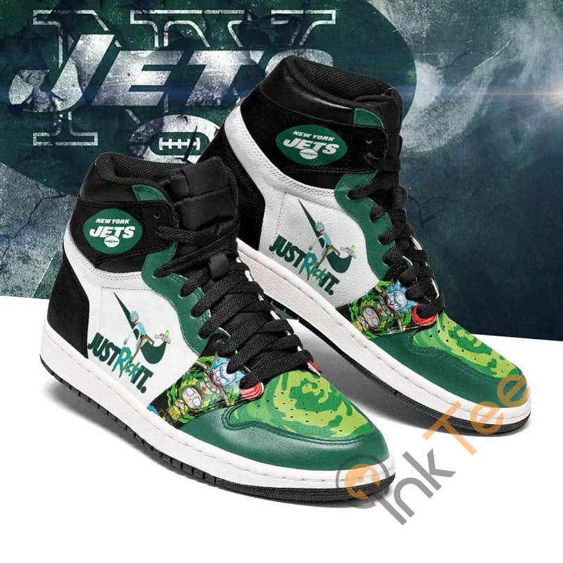 Rick And Morty New York Jets Custom Air Jordan Shoes