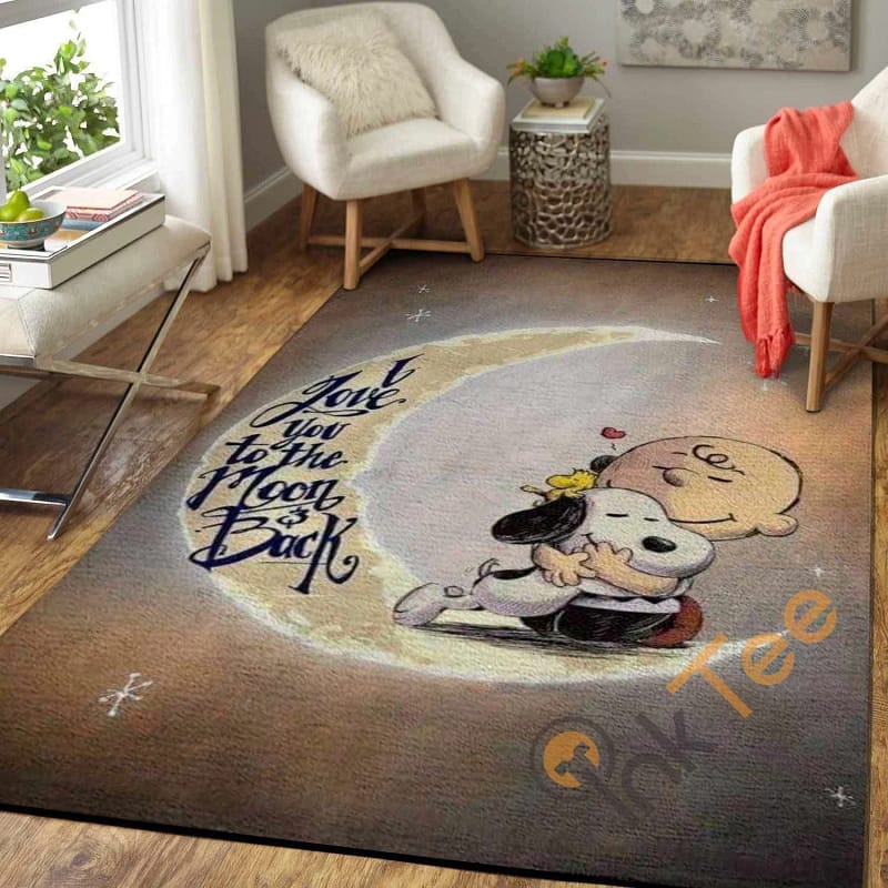 Snoopy I Love You To The Moon And Back Area  Amazon Best Seller Sku 1921 Rug