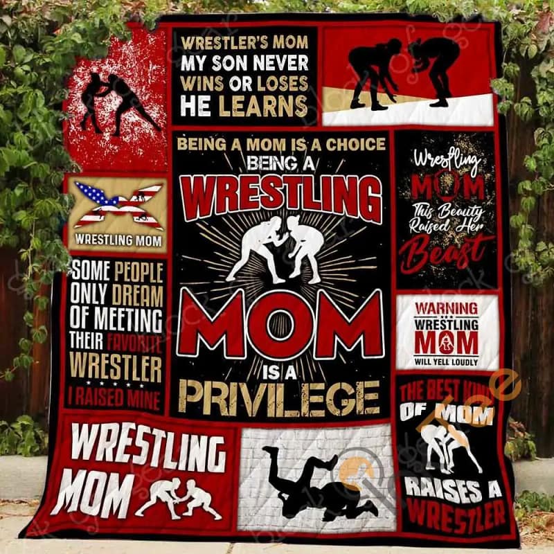 Wrestling Mom  Blanket KC1307 Quilt