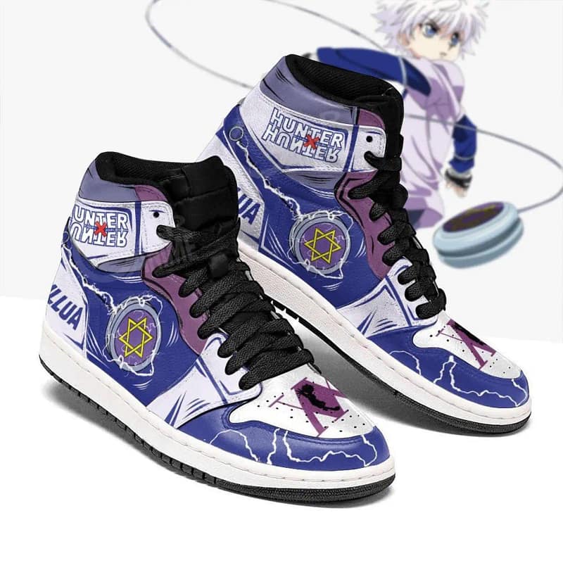 Killua Shoes Hunter X Hunter For Anime Fans Custom Anime Shoes For Men And Women Air Jordan Shoes