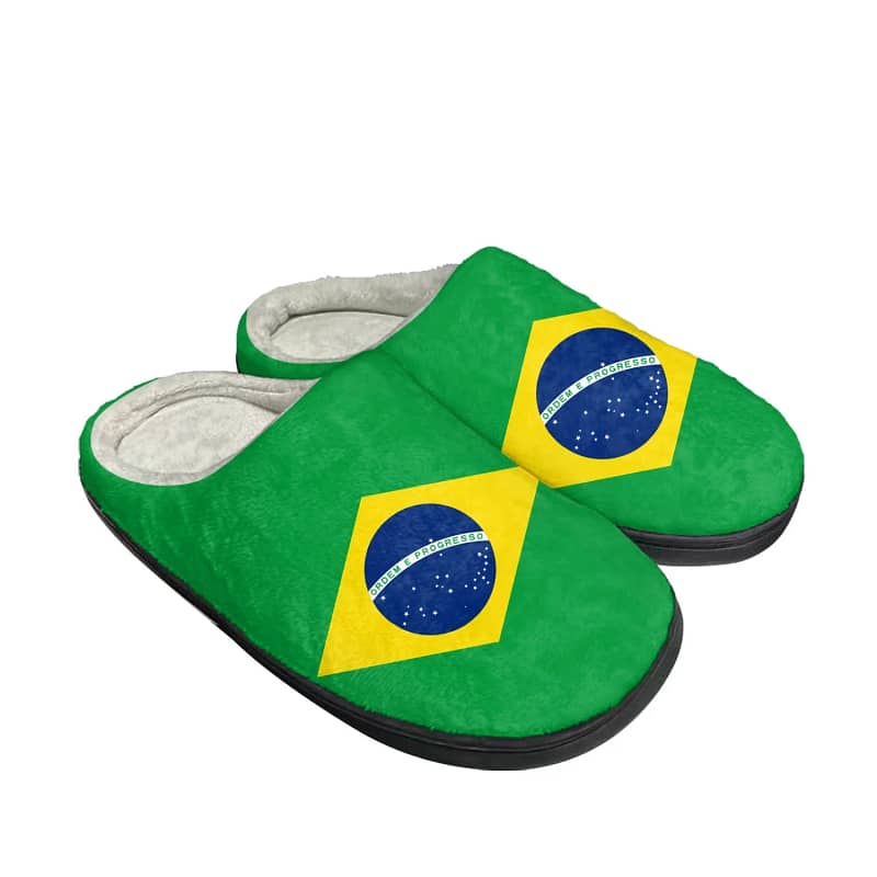 Brazilian Flag Shoes Slippers
