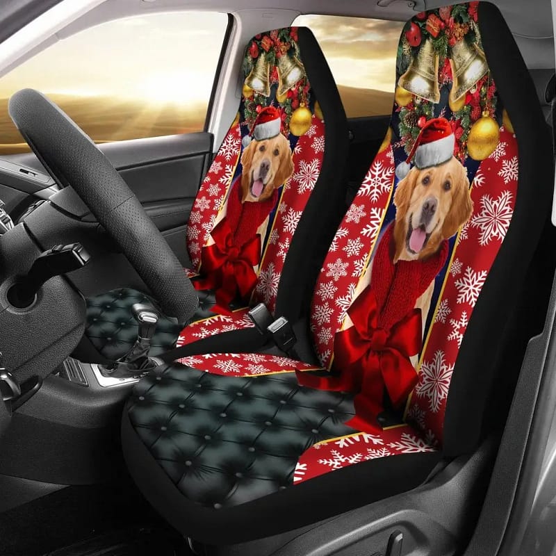 Golden Retriever Puppy Premium Custom Car Seat Covers