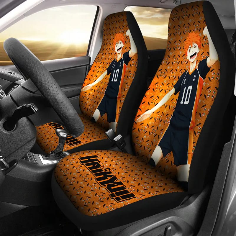 Haikyuu Anime Hinata Premium Custom Car Seat Covers