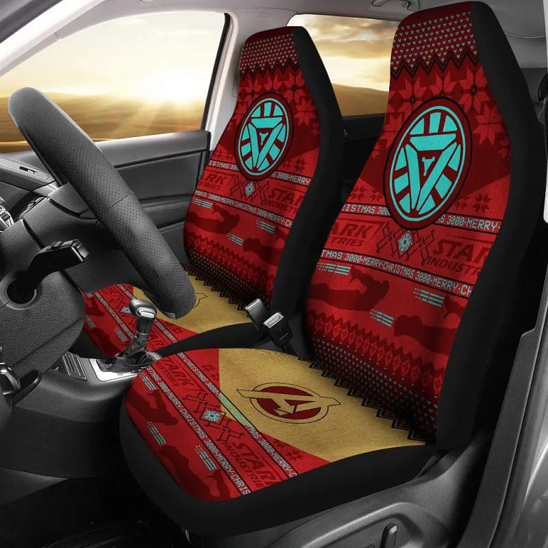 Iron Man Christmas Premium Custom Car Seat Covers