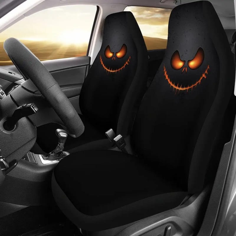 Jack Skellington Face Car Premium Custom Car Seat Covers